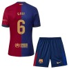 Original Trikotsatz FC Barcelona Gavi 6 Heimtrikot 2024-25 Für Kinder